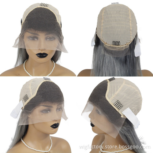 natural hair wigs human hair lace front brazilian,raw hair wigs bob wig,cheap lace front human hair wig grey color